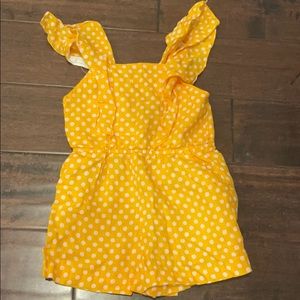 Yellow polka dot Zara Romper